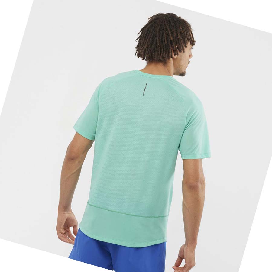 Camiseta Salomon PROMO CROSS REBEL Hombre Verde Menta | MX 3238SGL